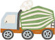 Concrete Mixer Χαρτοπετσέτες Πολύχρωμες 16x13εκ. 20τμχ