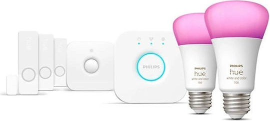 Starter Kit Smart Security 2xe27 Led Rgbw Motion Touch Sensor White Hue Secure 929002468824 Philips 929002468824 White