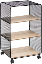 Bookcase Mesh Metal 43.6x28x74cm