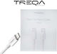 Treqa USB 2.0 Cablu USB-C bărbătesc - USB-C de sex masculin Alb 1m