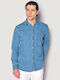Cu mânecă lungă Denim Cămașă Albastru