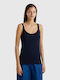 Benetton Women's T-shirt Navy Blue