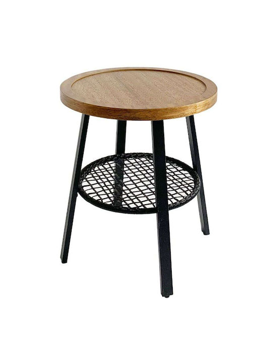 Round Side Table Filet Black L45xW45xH52cm