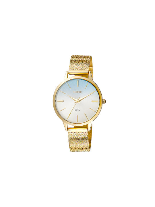 Uhr Loisir Remix Vergoldetes Stahlarmband Armband Blau Degrade Zifferblatt 11l05-00663