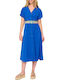 Style Maxi Shirt Dress Dress Knitted Blue