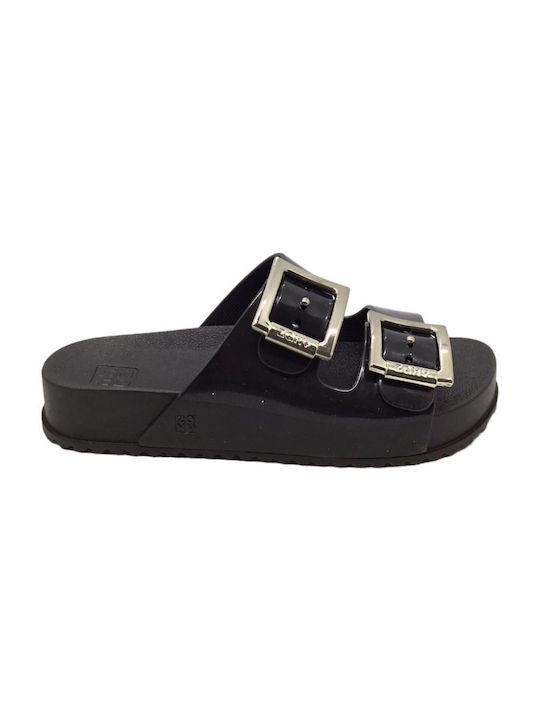 Flache Sandalen für Damen Anatomisch in Schwarz Farbe