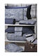 Down Town Home Set Cotton Duvet Cover 175x245cm Single with Pillowcase Bombay Blue