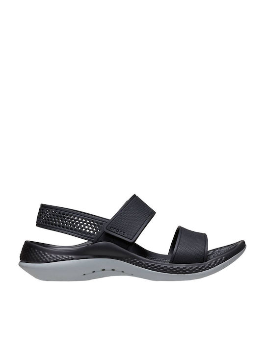 Crocs Literide Women's Flat Sandals in Black Color