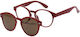 Apel Visual Care 3013 Burgundy Γυαλιά Πρεσβυωπίας Μπορντό Μαγνητικό Clip On Ηλίου & Θήκη +1.50 1 Τεμάχιο