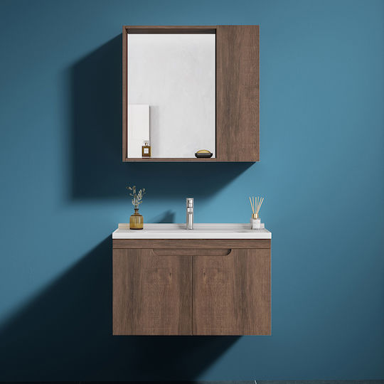 Martin 3CDIAN035BR Στήλη Μπάνιου Τοίχου 35x30x130cm Καφέ