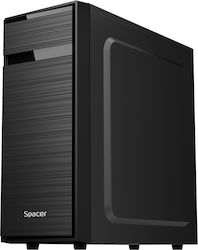 Spacer Office Midi Tower Κουτί Υπολογιστή Μαύρο