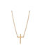 Silver Gold-Plated Cross Necklace