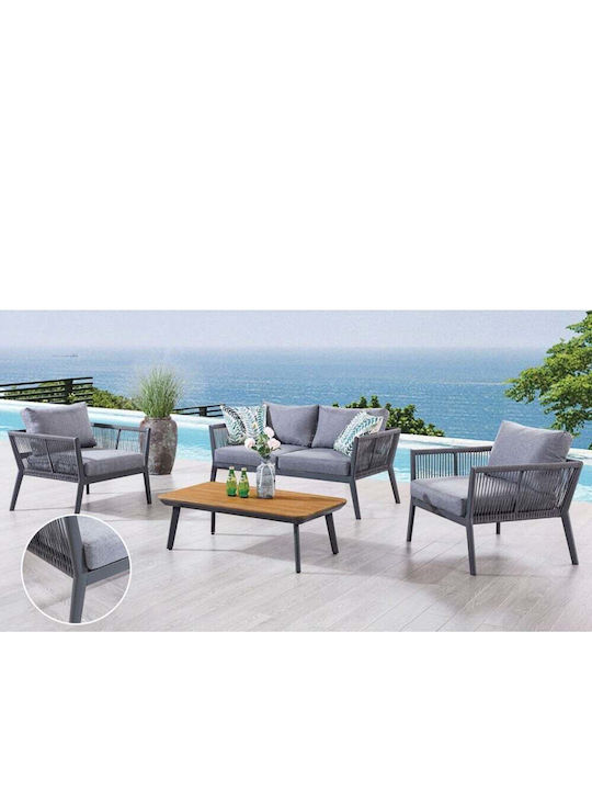 Garten- und Outdoor-Möbelsets Nudara 4 Stück An...