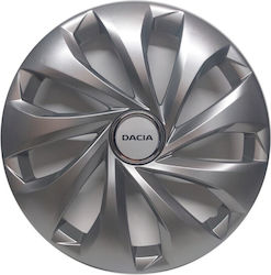 Croatia Cover Car Hubcap Set with Dacia Emblem 15" 4pcs Silver /Silver