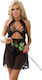 Livco Corsetti Mode Malviami Lc 90625 Hemd + Höschen Schwarz