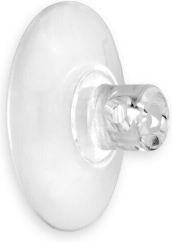 Inofix Άγκιστρο Μπάνιου Μονό με Βεντούζα ​4.5x4.5cm Διάφανο