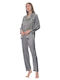 Fuanna Summer Women's Pyjama Set Gray