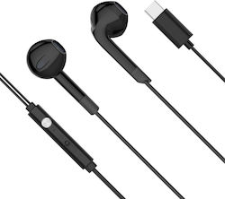 Kruger & Matz C2 In-Ear Freisprecheinrichtung Kopfhörer mit Stecker USB-C Schwarz