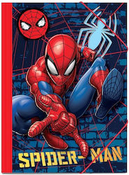 Spiderman File Folder with Rubber Band and Elastic Blue 6 Pieces