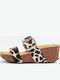 Δερμάτινα Γυναικεία Ανατομικά Σανδάλια Plakton Africa Houston Leopard