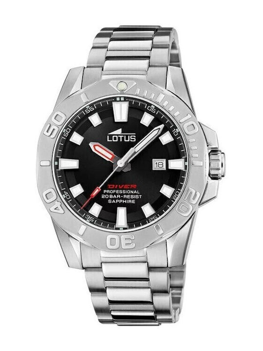 Ανδρικό Ρολόι Lotus L18926/6 Diver Ανοξείδωτο Α...