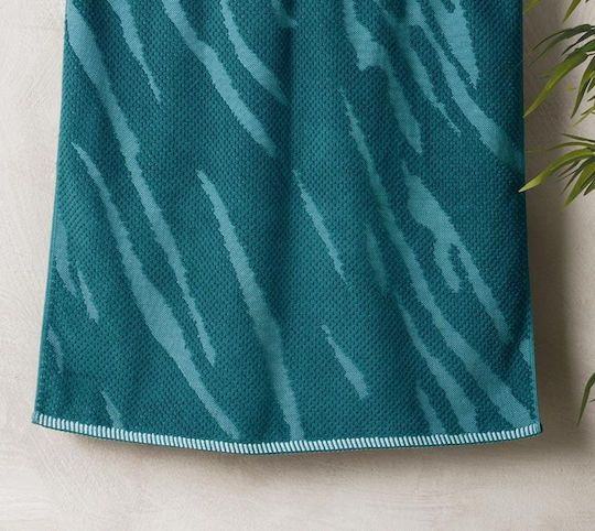 Kentia Bath Towel History 70x140cm Petrol Weight 600gr/m²