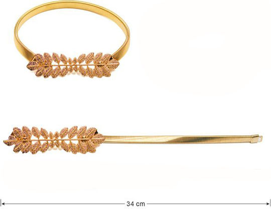 ForHome Tie-Back Rope made of Metal Gold 1pcs