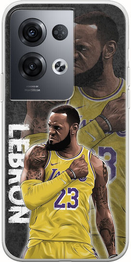 Nba Stars - Lebron James Back Cover Silicone Multicolour (Oppo Reno8 Pro)
