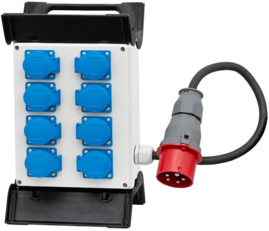 Elektrischer Sicherungskasten Wandmontage, Wasserdicht, 5 Reihen, 2 Elemente B344xH210xT95mm