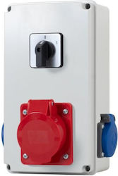 Steckdose Schienenumschalter 16A