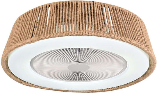 Zambelis Lights Плафон 57см с Осветление Бяло / Кафяво