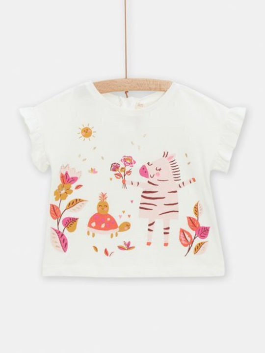 Dpam Kids Blouse Short Sleeve Ecru