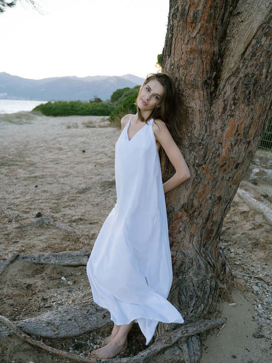 Achilleas Accessories Summer Maxi Dress White