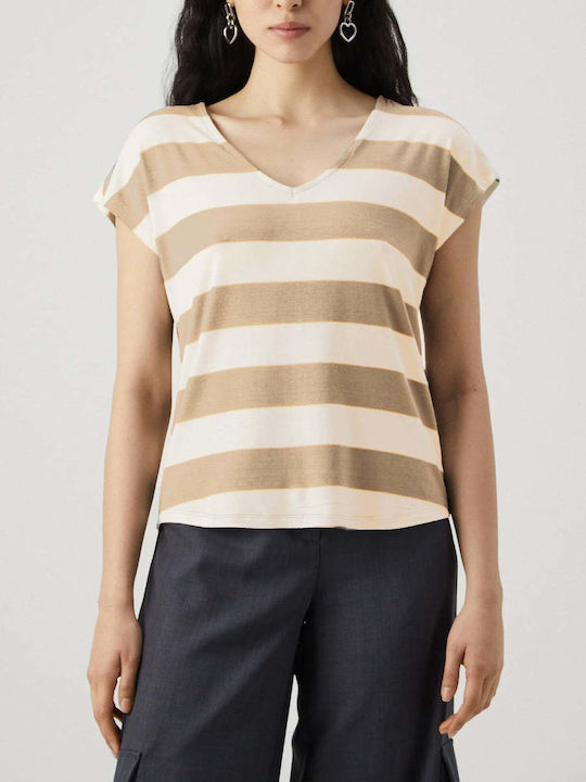 Vero Moda Women's T-shirt with V Neck Moonlight