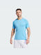Adidas Herren Sport T-Shirt Kurzarm Blau