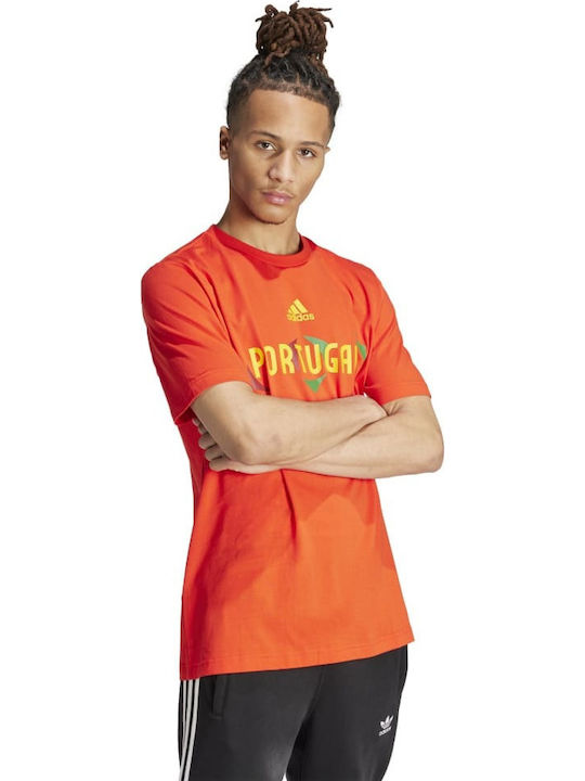 adidas Portugal Tee Αθλητικό T-shirt Πορτοκαλί
