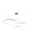 Viokef Pendant Light Gold LED with Warm to Cool White Light Rail 40x300cm