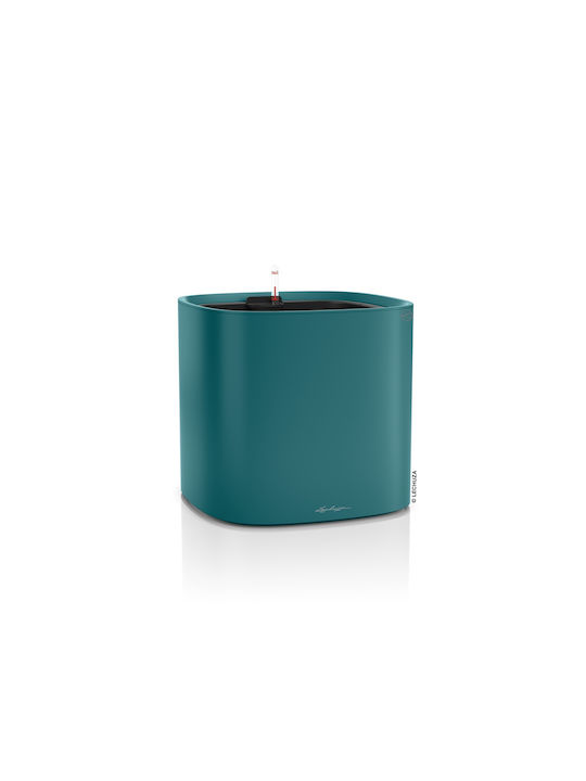 Lechuza Pila Self-watering Pot Plastic Petrol Blue 32.5x32.5x32.5cm.