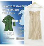 Differ Plastic Hanging Storage Bag for Coat / Dresses 70x130cm 5pcs