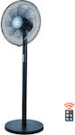 Telemax Ventilator de Podea 60W Diametru 40cm cu Telecomandă