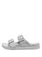 Only Damen Flache Sandalen in Silber Farbe