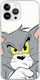 Husă Samsung S23 Tom 001 Tom & Jerry Partial Print Transparent