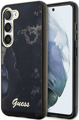 Guess Marble Collection Back Cover Silicone Durable Gold (Galaxy S23+)