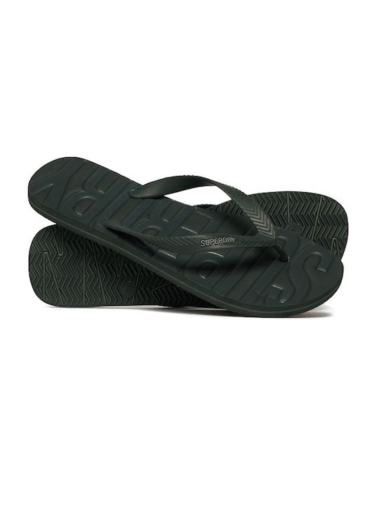 Superdry Vintage Vegan Flip Flops bărbați Kaki