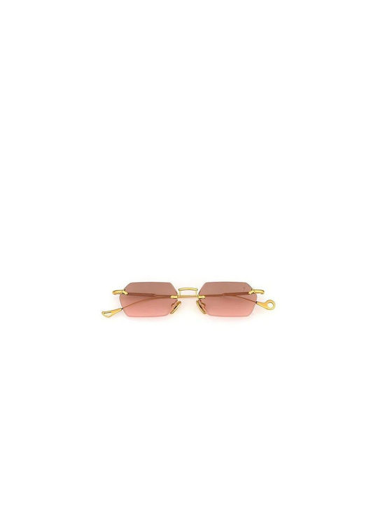 Eyepetizer Sunglasses with Gold Metal Frame and Pink Gradient Lens TANK C.4-44