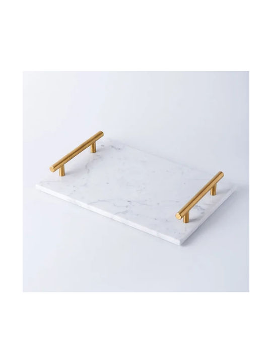 Iliadis Marble Rectangular Decorative Tray 30x20x4cm