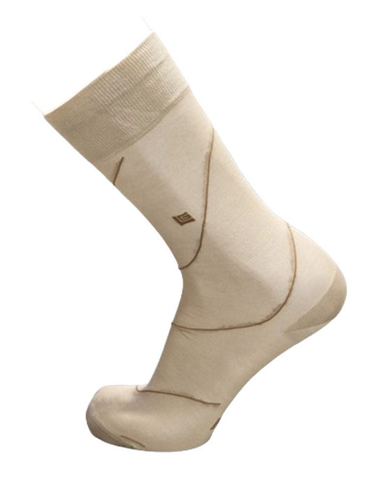 Men's Mercerized Socks 1 Pair Beige Guy Laroche 7710-beige