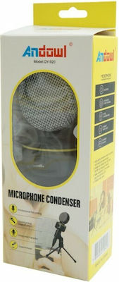 Andowl Condensator (diafragmă mare) Microfon 3.5mm QY-920 Tabletop Vocal