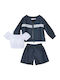 Kids' Set with Shorts & Outerwear Summer 3pcs White