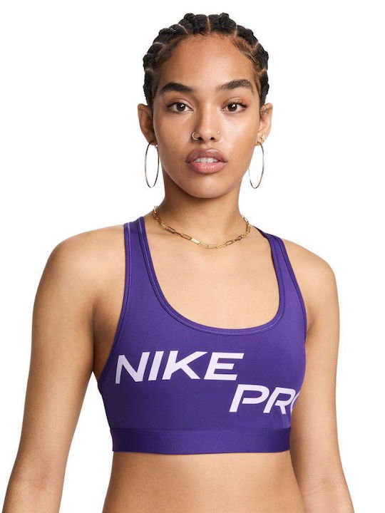 Nike Dri-Fit Swoosh Γυναικείο Αθλητικό Μπουστάκι Purple